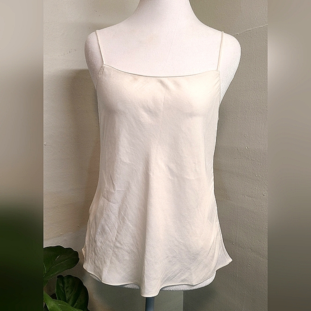 Banana Republic White Satin Camisole Top Sz XS Petite